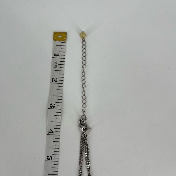 Lia Sophie Beaded colorful‎ layered career necklace yellow & gray - Picture 4 of 4